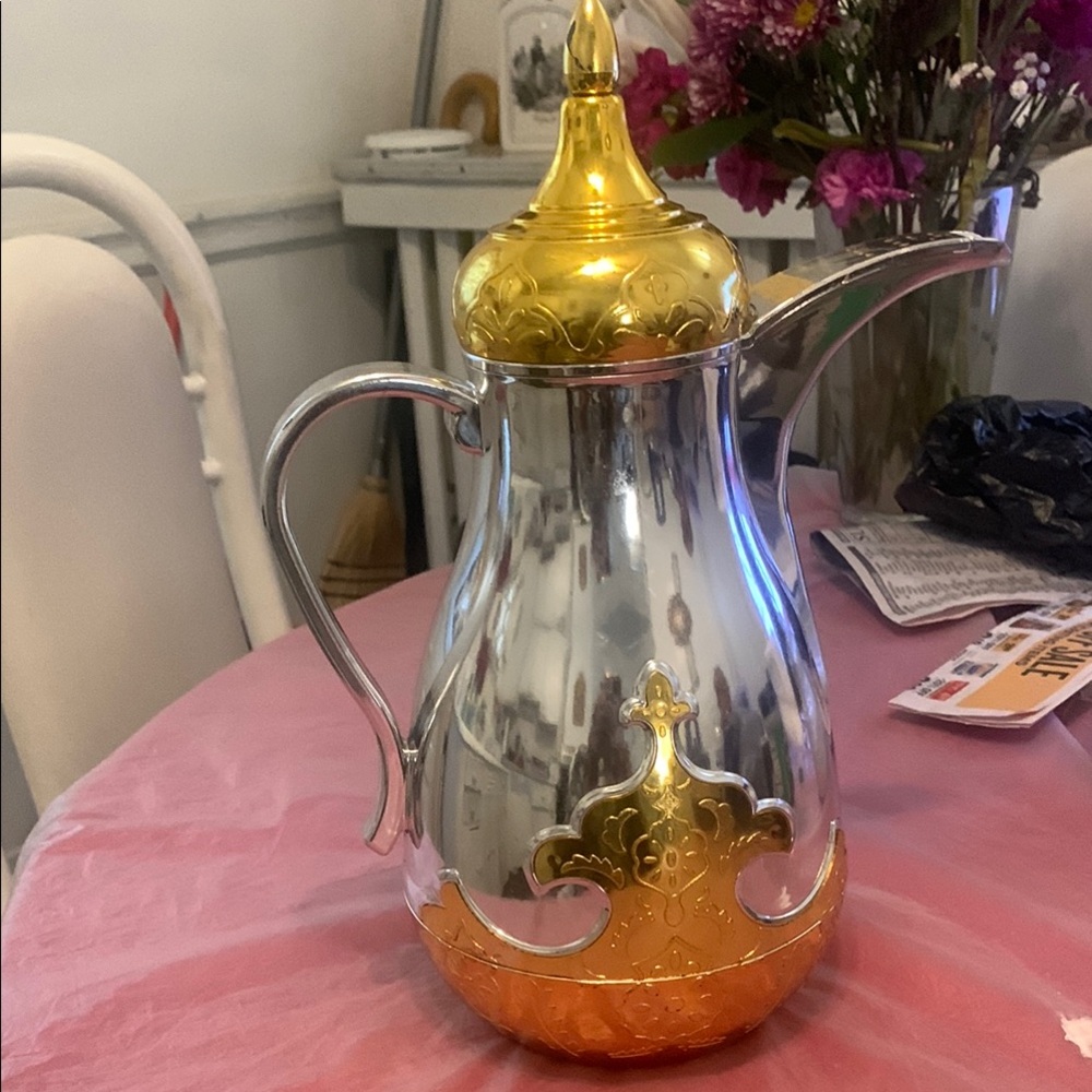 Search for Sanity Gold and Silver Serving Pitcher